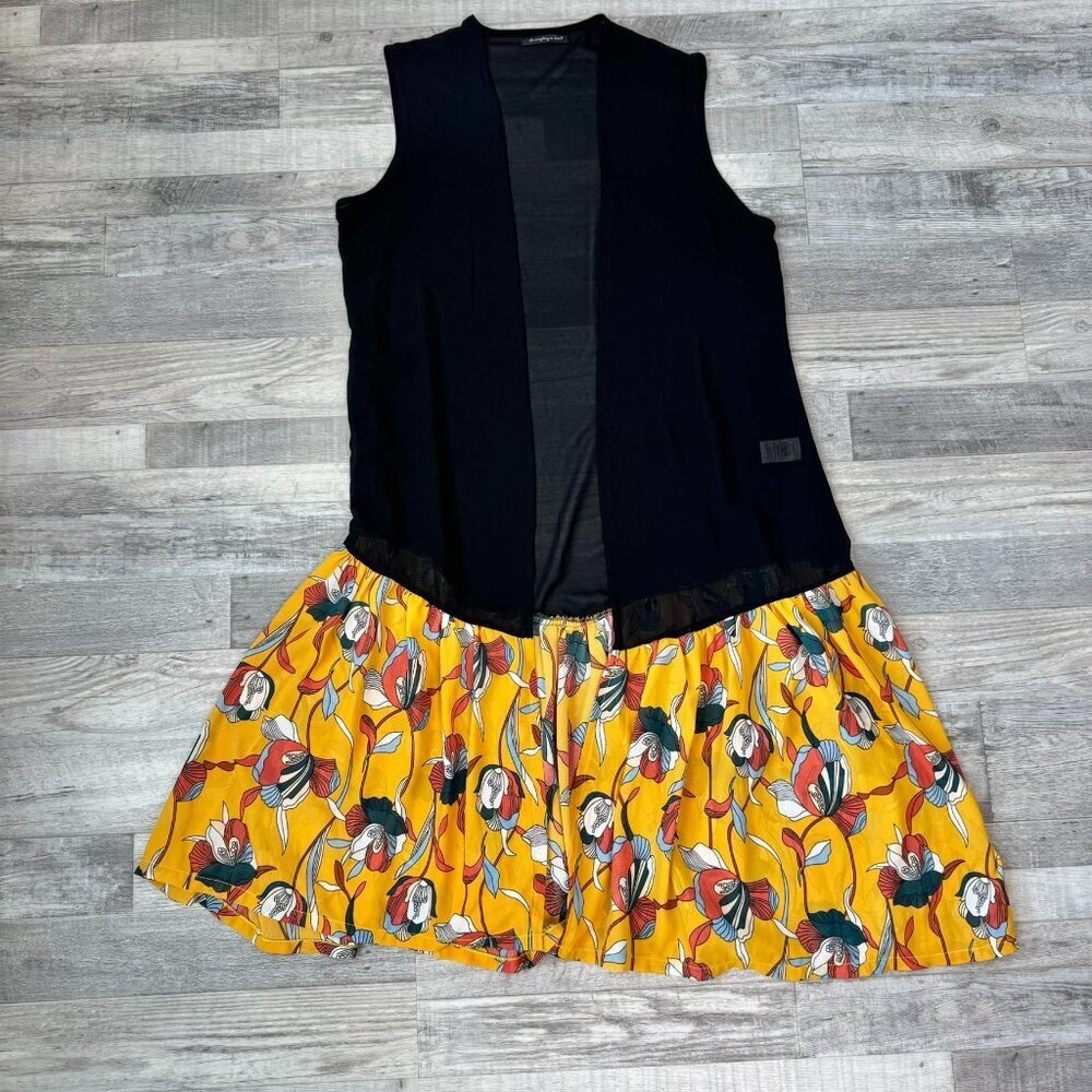 Do Everything In Love Semi Sheer Black Sleeveless Duster E21